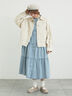 【オーガニックコットン】デニムティアードワンピース（サックスブルー/ネイビー）｜Samansa Mos2（サマンサ モスモス）通販