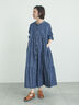 【オーガニックコットン】デニムティアードワンピース（サックスブルー/ネイビー）｜Samansa Mos2（サマンサ モスモス）通販