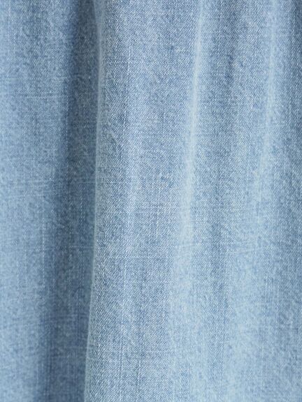 【オーガニックコットン】デニムティアードワンピース（サックスブルー/ネイビー）｜Samansa Mos2（サマンサ モスモス）通販