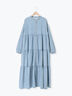 【オーガニックコットン】デニムティアードワンピース（サックスブルー/ネイビー）｜Samansa Mos2（サマンサ モスモス）通販