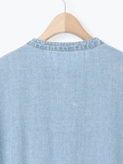 【オーガニックコットン】デニムティアードワンピース（サックスブルー/ネイビー）｜Samansa Mos2（サマンサ モスモス）通販