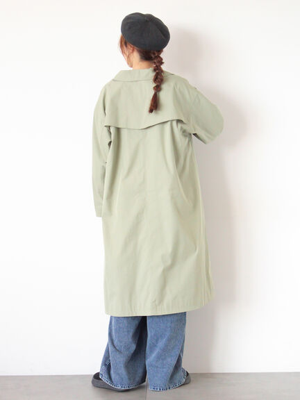 【花粉防止加工】ステンカラーコート（グリーン/ネイビー/キナリ）｜Samansa Mos2（サマンサ モスモス）通販