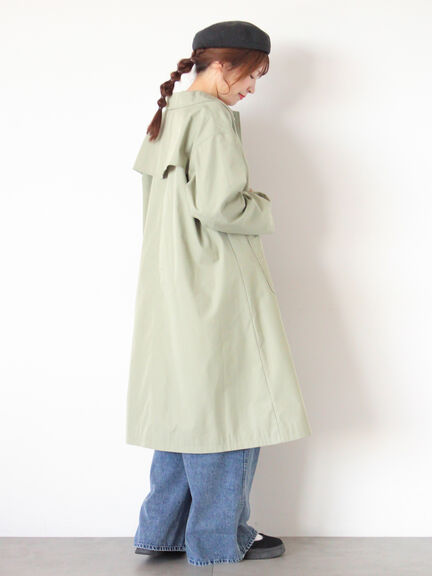 【花粉防止加工】ステンカラーコート（グリーン/ネイビー/キナリ）｜Samansa Mos2（サマンサ モスモス）通販