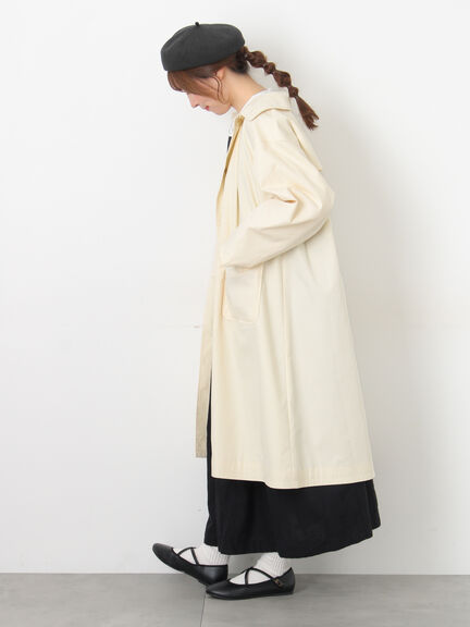 【花粉防止加工】ステンカラーコート（グリーン/ネイビー/キナリ）｜Samansa Mos2（サマンサ モスモス）通販