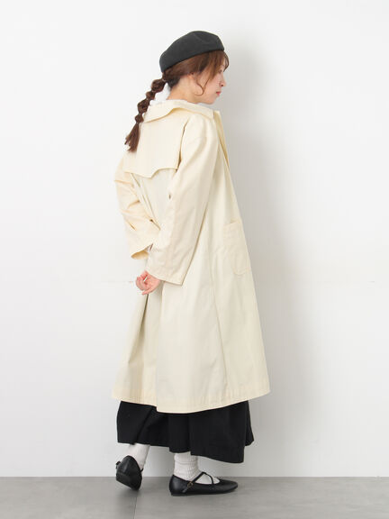 【花粉防止加工】ステンカラーコート（グリーン/ネイビー/キナリ）｜Samansa Mos2（サマンサ モスモス）通販