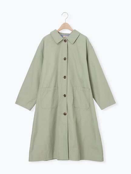 【花粉防止加工】ステンカラーコート（グリーン/ネイビー/キナリ）｜Samansa Mos2（サマンサ モスモス）通販