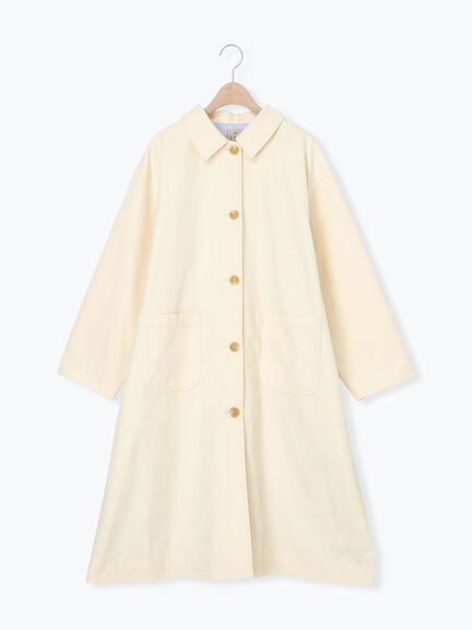 【花粉防止加工】ステンカラーコート（グリーン/ネイビー/キナリ）｜Samansa Mos2（サマンサ モスモス）通販