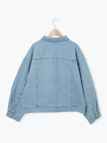 【オーガニックコットン】デニムジャケット（サックスブルー/ブルー/キナリ）｜Samansa Mos2（サマンサ モスモス）通販