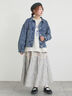【オーガニックコットン】デニムジャケット（サックスブルー/ブルー/キナリ）｜Samansa Mos2（サマンサ モスモス）通販