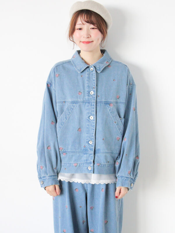 セール】 【オーガニックコットン】デニムジャケット（サックスブルー