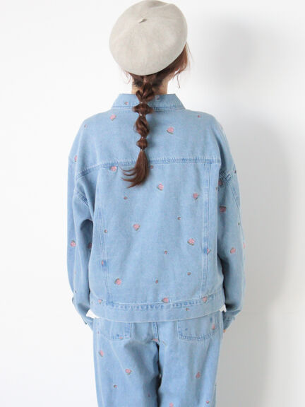 【オーガニックコットン】デニムジャケット（サックスブルー/ブルー/キナリ）｜Samansa Mos2（サマンサ モスモス）通販