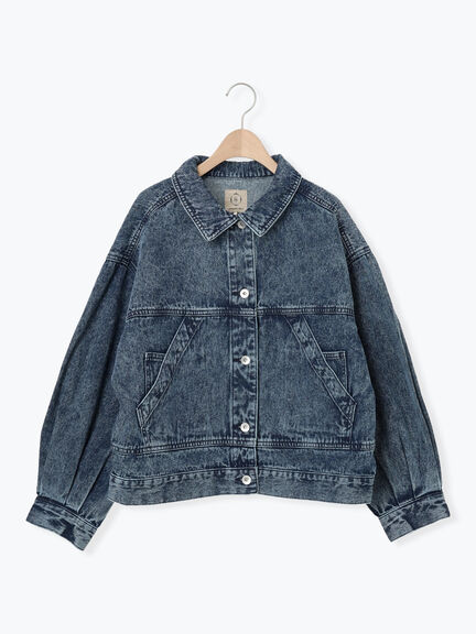 【オーガニックコットン】デニムジャケット（サックスブルー/ブルー/キナリ）｜Samansa Mos2（サマンサ モスモス）通販