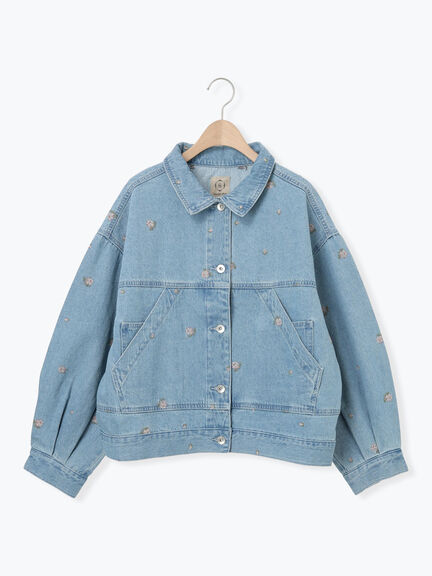 【オーガニックコットン】デニムジャケット（サックスブルー/ブルー/キナリ）｜Samansa Mos2（サマンサ モスモス）通販