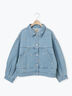 【オーガニックコットン】デニムジャケット（サックスブルー/ブルー/キナリ）｜Samansa Mos2（サマンサ モスモス）通販