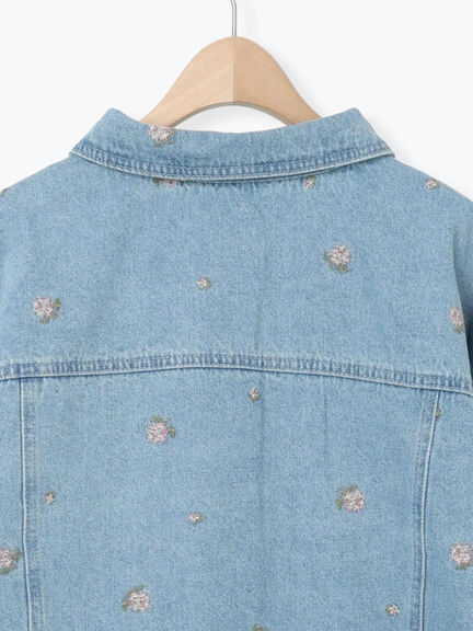 【オーガニックコットン】デニムジャケット（サックスブルー/ブルー/キナリ）｜Samansa Mos2（サマンサ モスモス）通販