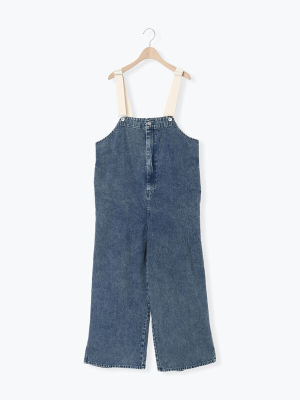 【オーガニックコットン】デニムサロペット（ブルー）｜Samansa Mos2（サマンサ モスモス）通販