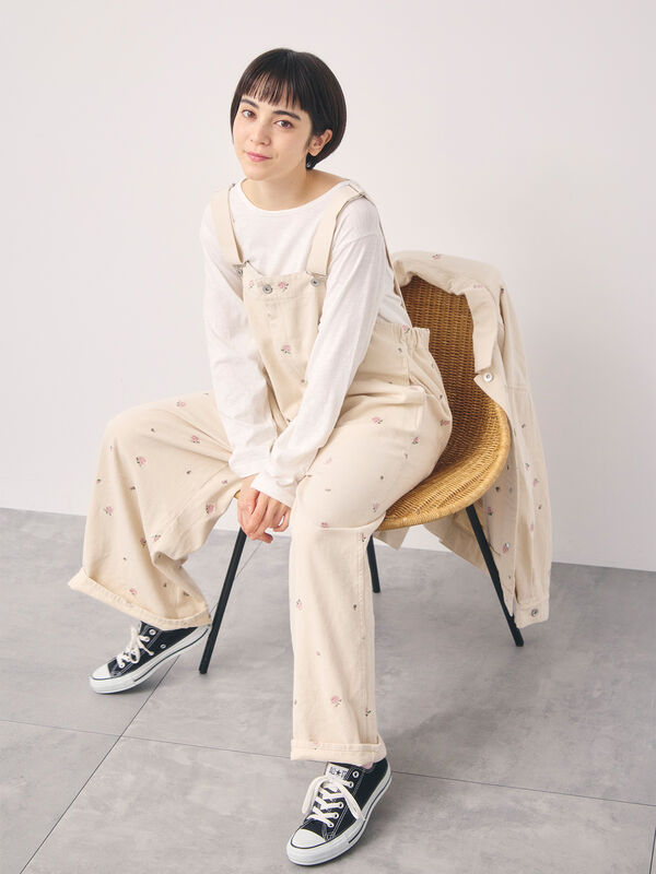 【オーガニックコットン】デニムサロペット（キナリ）｜Samansa Mos2（サマンサ モスモス）通販