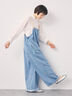 【オーガニックコットン】デニムサロペット（サックスブルー/ブルー/キナリ）｜Samansa Mos2（サマンサ モスモス）通販