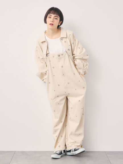 【オーガニックコットン】デニムサロペット（サックスブルー/ブルー/キナリ）｜Samansa Mos2（サマンサ モスモス）通販