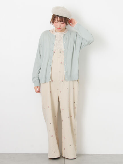 【オーガニックコットン】デニムサロペット（サックスブルー/ブルー/キナリ）｜Samansa Mos2（サマンサ モスモス）通販