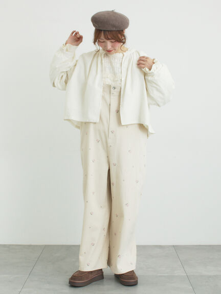 【オーガニックコットン】デニムサロペット（サックスブルー/ブルー/キナリ）｜Samansa Mos2（サマンサ モスモス）通販