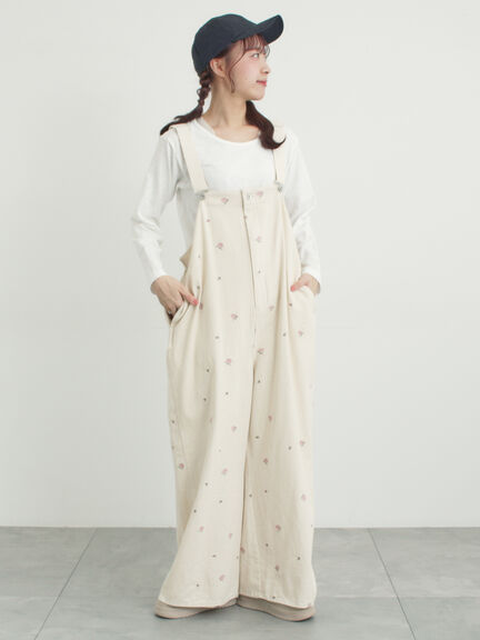 【オーガニックコットン】デニムサロペット（サックスブルー/ブルー/キナリ）｜Samansa Mos2（サマンサ モスモス）通販