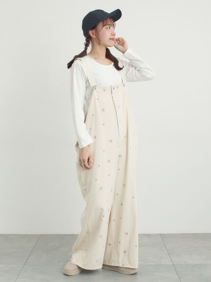 【オーガニックコットン】デニムサロペット（サックスブルー/ブルー/キナリ）｜Samansa Mos2（サマンサ モスモス）通販