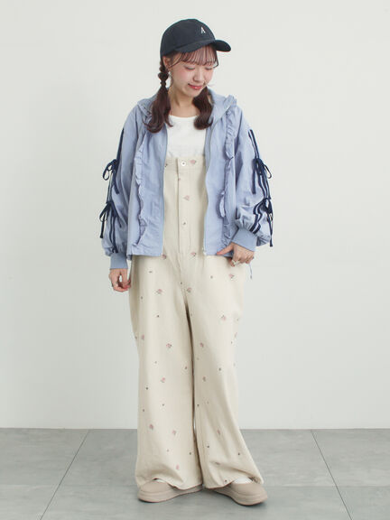 【オーガニックコットン】デニムサロペット（サックスブルー/ブルー/キナリ）｜Samansa Mos2（サマンサ モスモス）通販