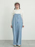 【オーガニックコットン】デニムサロペット（サックスブルー/ブルー/キナリ）｜Samansa Mos2（サマンサ モスモス）通販