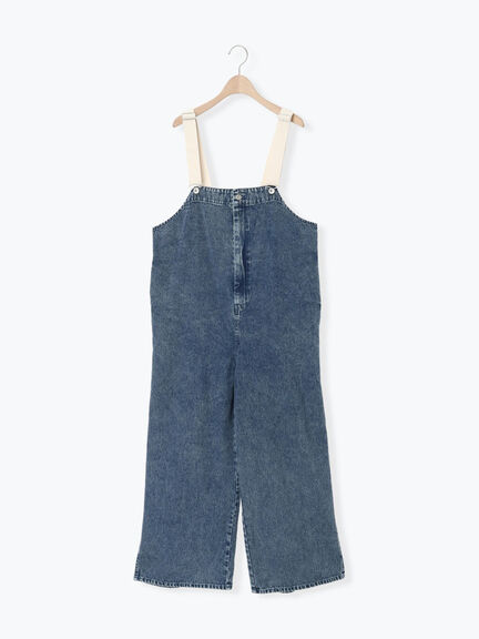 【オーガニックコットン】デニムサロペット（サックスブルー/ブルー/キナリ）｜Samansa Mos2（サマンサ モスモス）通販