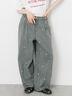 《新色追加》【オーガニックコットン】デニムバレルパンツ（グレー）｜Samansa Mos2（サマンサ モスモス）通販