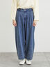 【オーガニックコットン】デニムバレルパンツ（サックスブルー/ブルー/キナリ）｜Samansa Mos2（サマンサ モスモス）通販