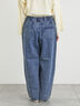【オーガニックコットン】デニムバレルパンツ（サックスブルー/ブルー/キナリ）｜Samansa Mos2（サマンサ モスモス）通販