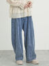 【オーガニックコットン】デニムバレルパンツ（サックスブルー/ブルー/キナリ）｜Samansa Mos2（サマンサ モスモス）通販