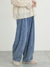【オーガニックコットン】デニムバレルパンツ（サックスブルー/ブルー/キナリ）｜Samansa Mos2（サマンサ モスモス）通販