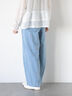 【オーガニックコットン】デニムバレルパンツ（サックスブルー/ブルー/キナリ）｜Samansa Mos2（サマンサ モスモス）通販