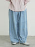 【オーガニックコットン】デニムバレルパンツ（サックスブルー/ブルー/キナリ）｜Samansa Mos2（サマンサ モスモス）通販