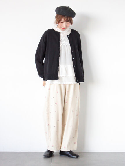 【オーガニックコットン】デニムバレルパンツ（サックスブルー/ブルー/キナリ）｜Samansa Mos2（サマンサ モスモス）通販