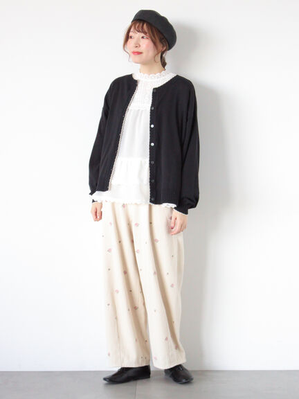 【オーガニックコットン】デニムバレルパンツ（サックスブルー/ブルー/キナリ）｜Samansa Mos2（サマンサ モスモス）通販