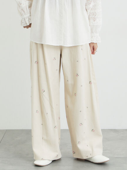 【オーガニックコットン】デニムバレルパンツ（サックスブルー/ブルー/キナリ）｜Samansa Mos2（サマンサ モスモス）通販