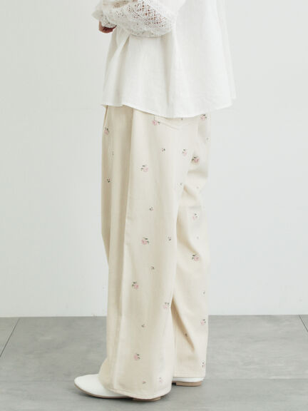 【オーガニックコットン】デニムバレルパンツ（サックスブルー/ブルー/キナリ）｜Samansa Mos2（サマンサ モスモス）通販