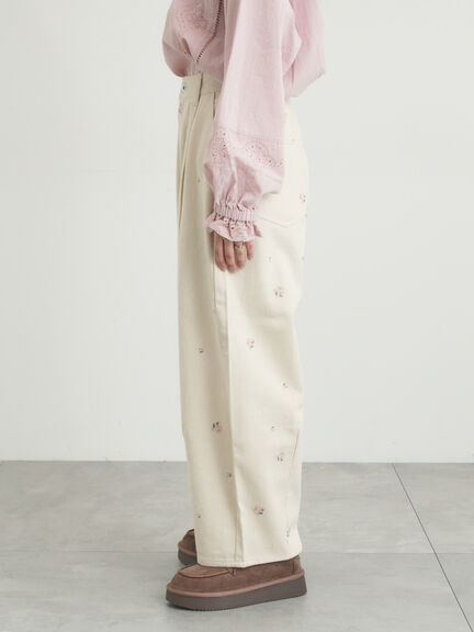 【オーガニックコットン】デニムバレルパンツ（サックスブルー/ブルー/キナリ）｜Samansa Mos2（サマンサ モスモス）通販