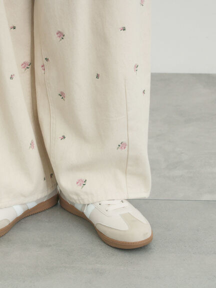 【オーガニックコットン】デニムバレルパンツ（サックスブルー/ブルー/キナリ）｜Samansa Mos2（サマンサ モスモス）通販