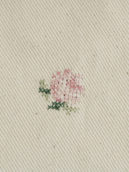 【オーガニックコットン】デニムバレルパンツ（サックスブルー/ブルー/キナリ）｜Samansa Mos2（サマンサ モスモス）通販