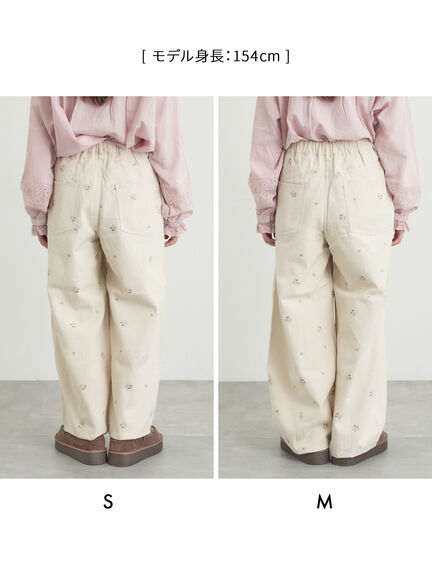 【オーガニックコットン】デニムバレルパンツ（サックスブルー/ブルー/キナリ）｜Samansa Mos2（サマンサ モスモス）通販