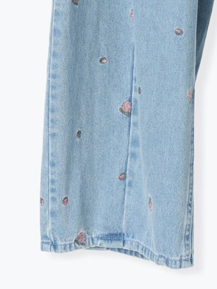 【オーガニックコットン】デニムバレルパンツ（サックスブルー/ブルー/キナリ）｜Samansa Mos2（サマンサ モスモス）通販