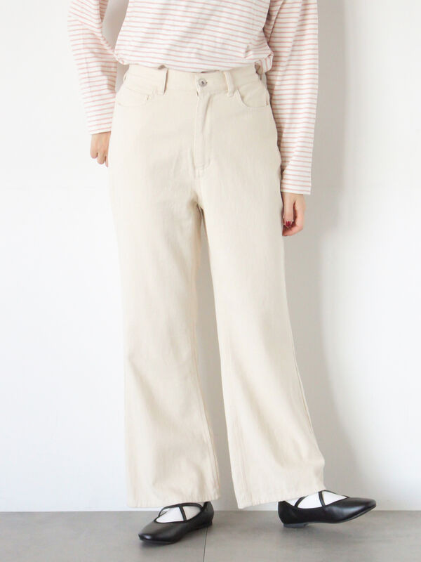 【オーガニックコットン】デニムフレアパンツ（キナリ）｜Samansa Mos2（サマンサ モスモス）通販