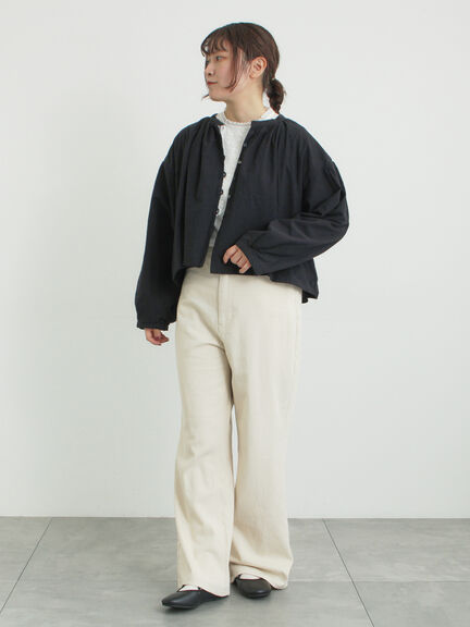 【オーガニックコットン】デニムフレアパンツ（サックスブルー/ブルー/キナリ）｜Samansa Mos2（サマンサ モスモス）通販