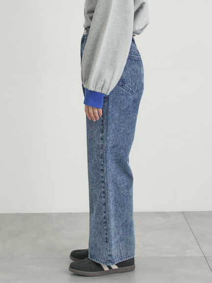 【オーガニックコットン】デニムフレアパンツ（サックスブルー/ブルー/キナリ）｜Samansa Mos2（サマンサ モスモス）通販