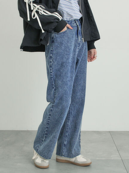 【オーガニックコットン】デニムフレアパンツ（サックスブルー/ブルー/キナリ）｜Samansa Mos2（サマンサ モスモス）通販